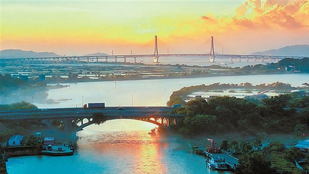 夕照双桥